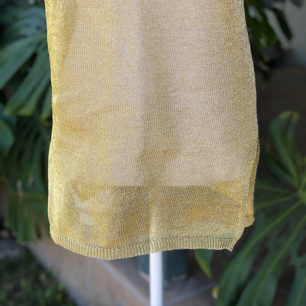 Free People Gold Racerback Top - Size M - Picture 4 of 13